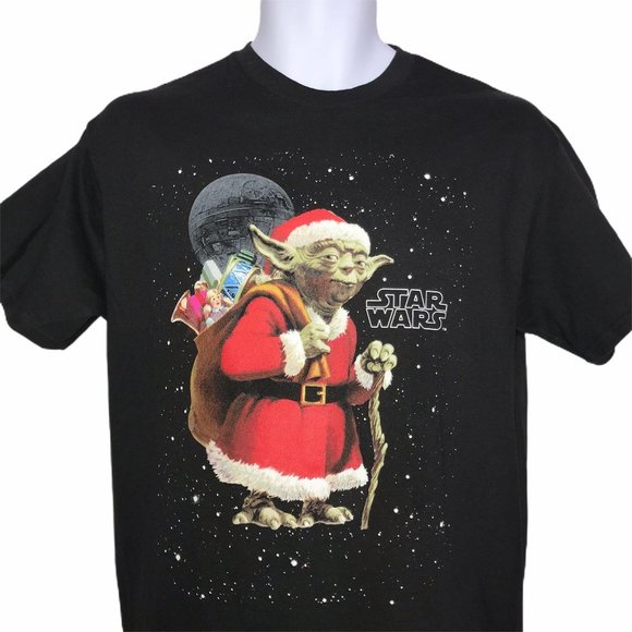 NWT Star Wars Yoda Santa Claus Graphic Tee S - Picture 2 of 7